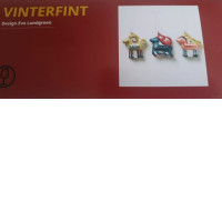 Ikea Vinterfint Christmas Xmas Bauble Goat Set glass Hanging Tree Decorations