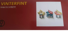 Ikea Vinterfint Christmas Xmas Bauble Goat Set glass Hanging Tree Decorations
