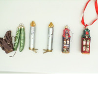 Set of Christmas toys