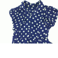 Blue dress with white polka dots size L