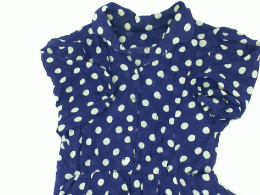 Blue dress with white polka dots size L