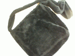 Black faux fur bag