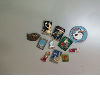 Set of 10 clothing badges, assorted