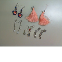 Set of 5 pairs of earrings jewelry