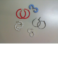 Set of 5 pairs of earrings jewelry