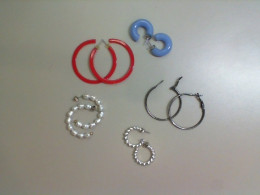 Set of 5 pairs of earrings jewelry
