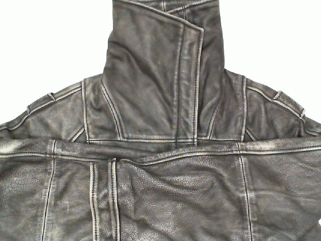 Black and gray leather jacket Black and gray leather jacket