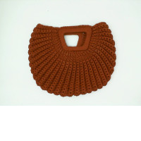 Orange knitted bag