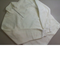 White men's warm sweater, with zipper