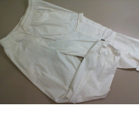Women's white trousers with pockets