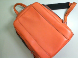 Faux leather backpack, orange Faux leather backpack, orange