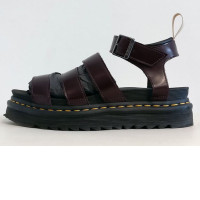 Dr Martens SoftWair burgundy leather sandals, size UK5.5