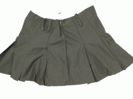 Women's fashion skirt, gray, white stripes Size M