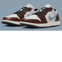 Nike Air Jordan 1 Low White Blue Mocha Brown FQ7832-142 Men’s Shoes