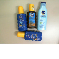 Set from Nivea Sun of 4, cream for children + moisturizing cream after sun + sun cream 50SPF + suntan lotion 30SPF