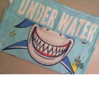 Beach towel, with shark