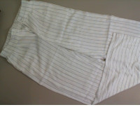 White cotton trousers, women's