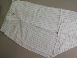 White cotton trousers, women's