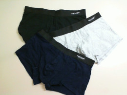 Set of 3 pairs of men's boxers, black+gray+blue