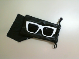 Sunglasses, white frame+case