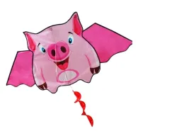 Flying kite, pig