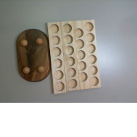 Set of 2 wooden foot massagers