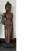 Decorative statue of a woman made of wood