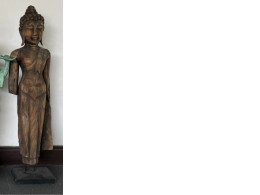 Decorative statue of a woman made of wood