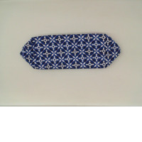 Blue and white pattern handbag