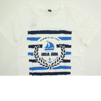 White t-shirt with HUA HIN Summer Holidays print size M