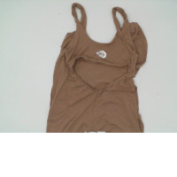 Brown one-shoulder dress