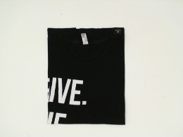 Black round neck t-shirt with white pattern Black round neck t-shirt with white pattern