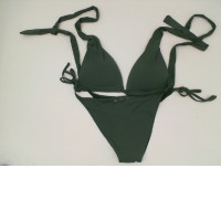 Women's green bra and panties