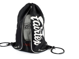Fairtex BAG6 Sack Bag Thai Boxing Gym Bag Muay Thai MMA, Black Fairtex BAG6 Sack Bag Thai Boxing Gym Bag Muay Thai MMA, Black