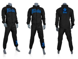 Fairtex  Vinyl Sweat Suit - VS3 Black/Blue