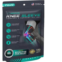 Modvel Knee Sleeve - Support & Pain Relief (Pair) for Men and Women | Ideal for Knee Stability, Workout, Sports, and Recovery