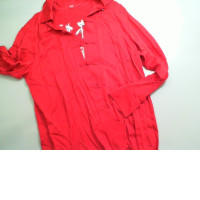 Women's red blouse with a dragon embroidered on the back Women's red blouse with a dragon embroidered on the back