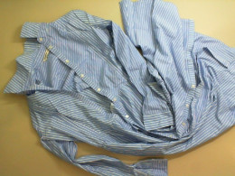 Blue dress, buttoned, long sleeves