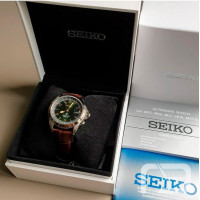 Seiko SPB121J1 Prospex Alpinist Automatic Brown Leather Strap Men's Watch BNIB