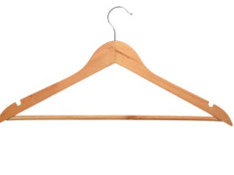 Set of 10 wooden hangers