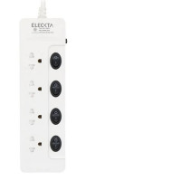 4-socket power strip with 4 switches