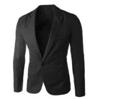 Black button suit jacket coat 