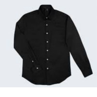 Men's long-sleeved shirt, black