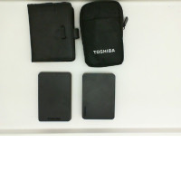 Set of 2 TOSHIBA hard drives with case