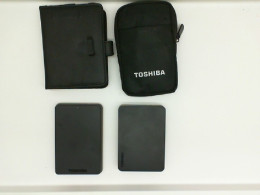 Set of 2 TOSHIBA hard drives with case