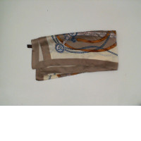 Cream colored scarf with blue pattern Cream colored scarf with blue pattern