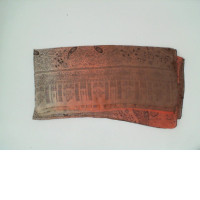 Light cream colored scarf with pattern