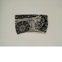 White tube top with black pattern