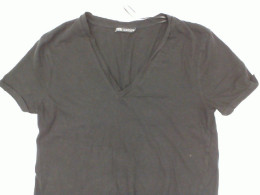 Black V-neck shirt