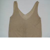 Gold V-neck tank top